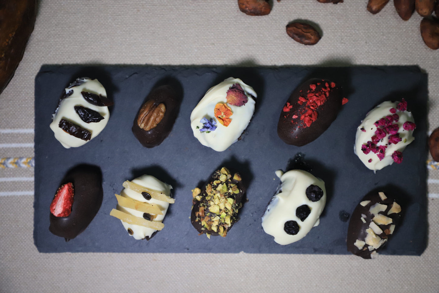 Dátiles cubiertos con chocolate