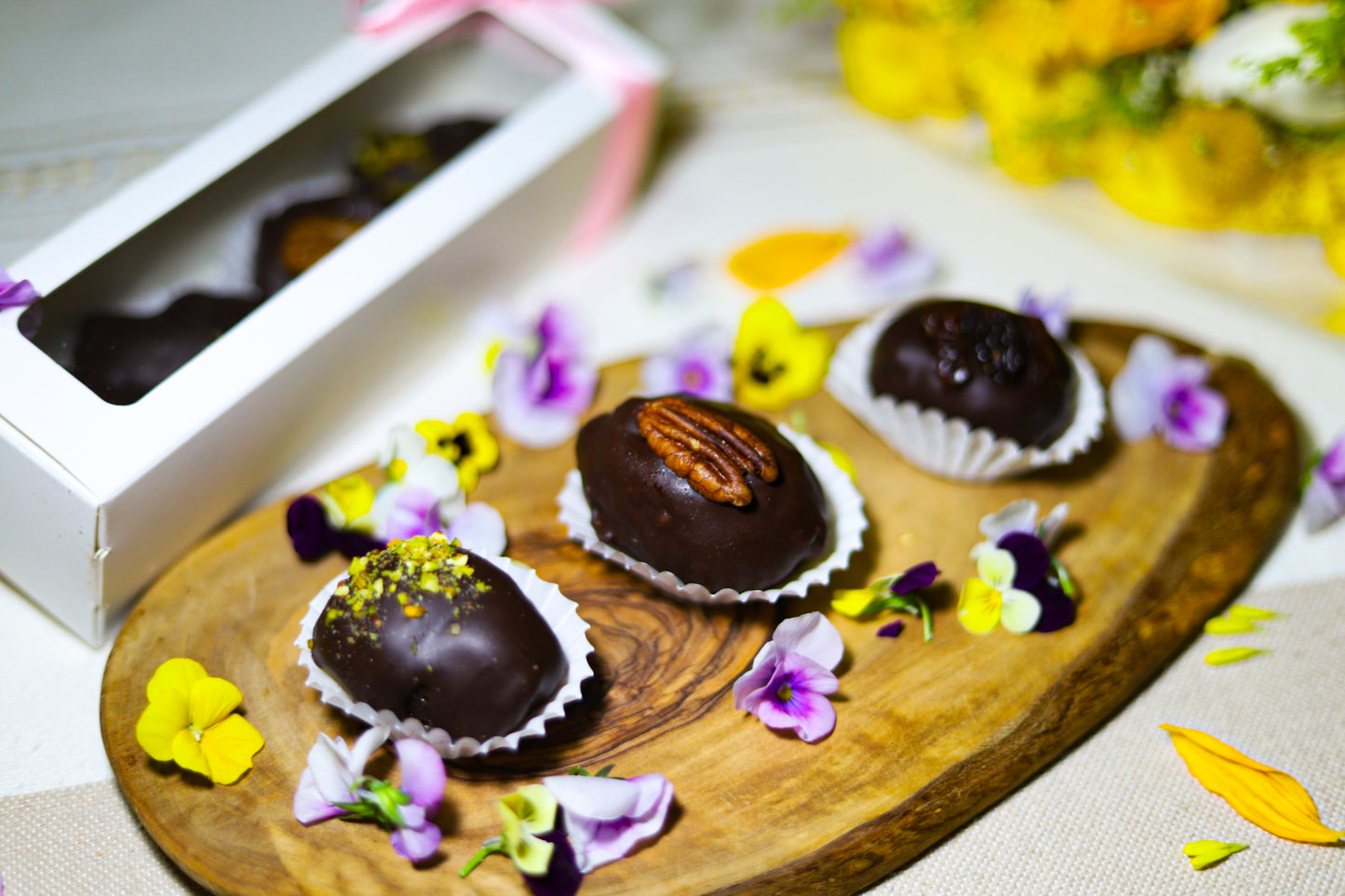 Dátiles cubiertos con chocolate