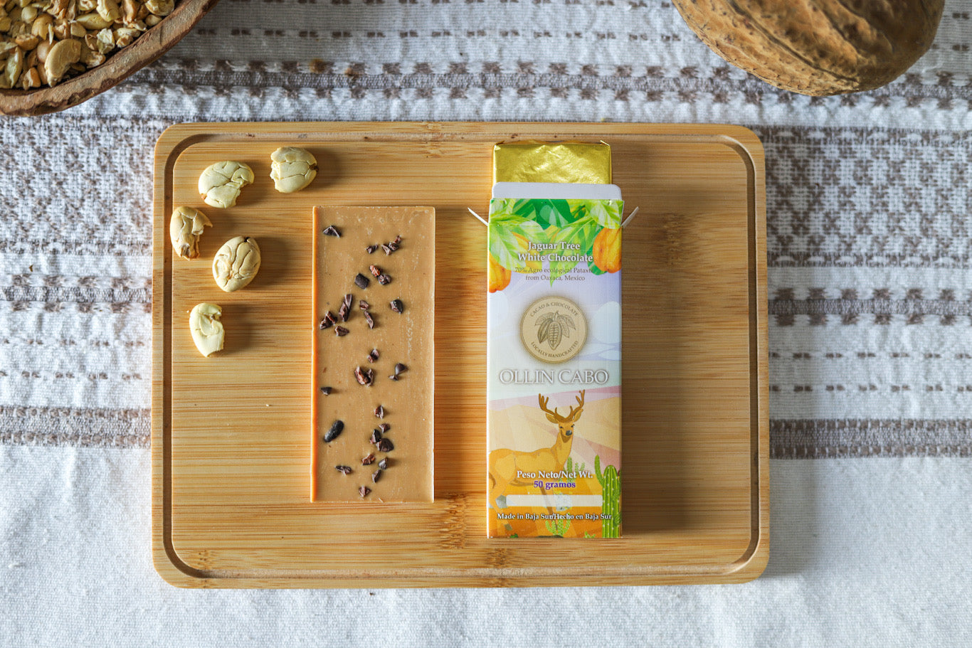 Barra de Pataxte con nibs de cacao