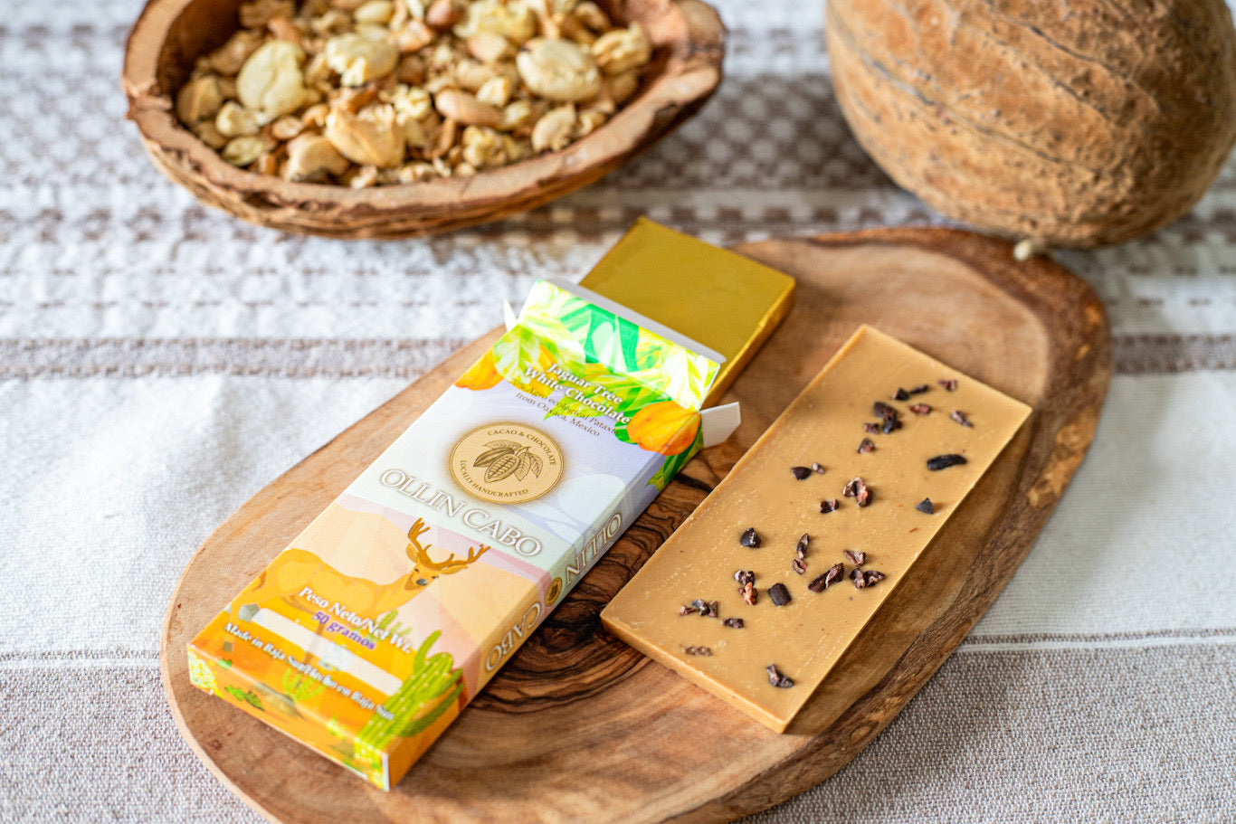 Barra de Pataxte con nibs de cacao