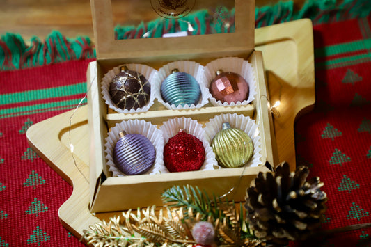 Esferas navideñas de chocolate