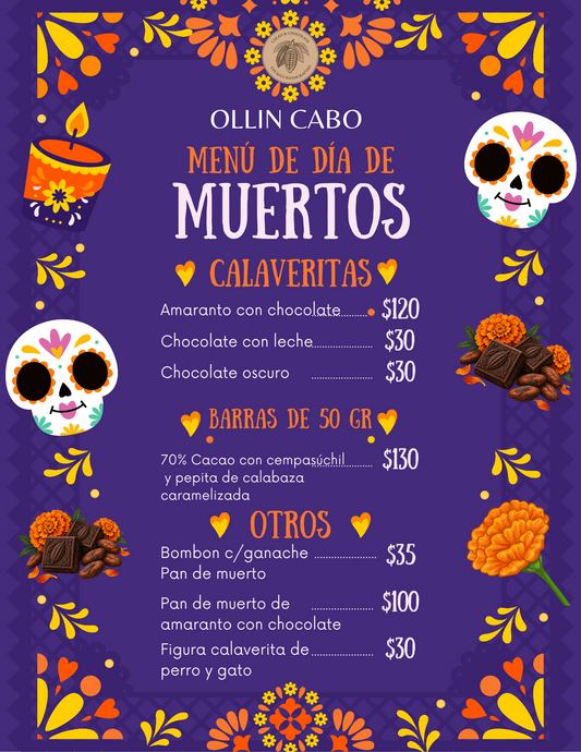 Calaveritas de chocolate con leche de coco